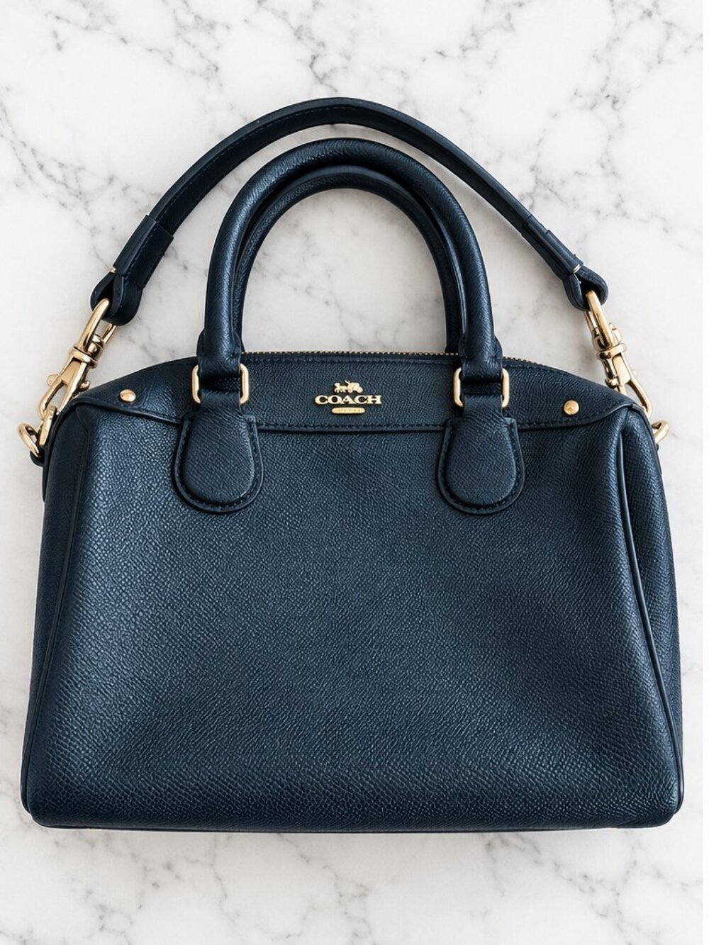 Coach Black Leather Satchel / Handbag